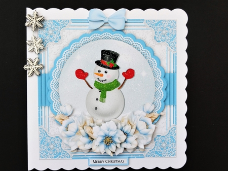 Xmas Floral Globes2 Mini Card Kit by Valerie Spowart