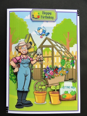 The lady loves her greenhouse A5 by Valerie Spowart
