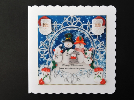 Christmas from our house to yours approx. 7 x 7inches by Valerie Spowart