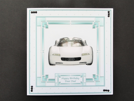 8 x 8 silver audi quick card front by Valerie Spowart