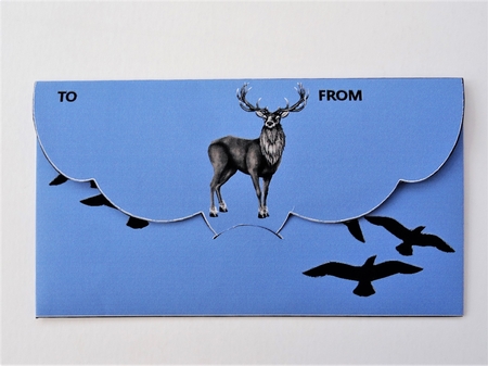 A Christmas deer wallet and step by step sheet by Valerie Spowart
