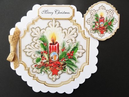 Christmas Candle Topper-1  by Valerie Spowart