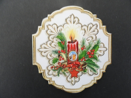 Christmas Candle Topper-1  by Valerie Spowart