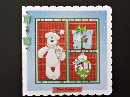 Bearly Christmas 6x6 card by Valerie Spowart