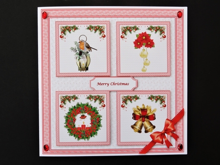 8 x 8 Merry Christmas quick card front by Valerie Spowart