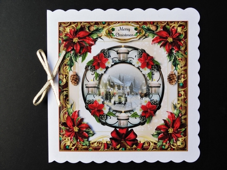 Christmas Card Topper With Decoupage by Valerie Spowart