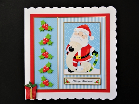 Cute Santa Holiday Topper (Card Four) by Valerie Spowart