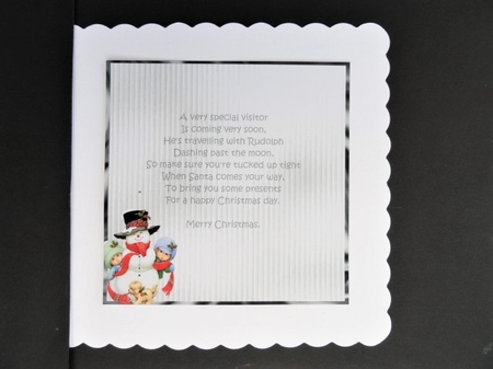 Matching blank insert for the design sheet - Snow Christmas 4 by Valerie Spowart