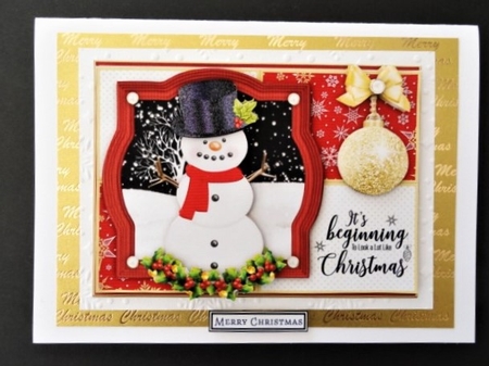 Snowman1 Mini Card Kit by Valerie Spowart
