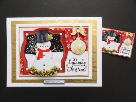 Snowman1 Mini Card Kit by Valerie Spowart