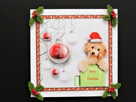 Cute dog Christmas by Valerie Spowart