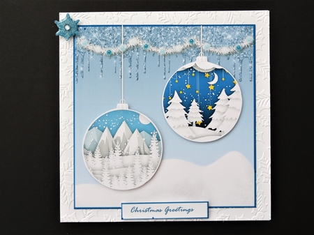 Paper Cut Baubles Quick card by Valerie Spowart
