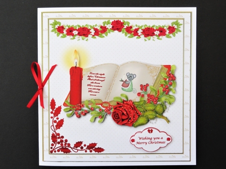 8 x 8 Twas the night before Christmas quick card front by Valerie Spowart