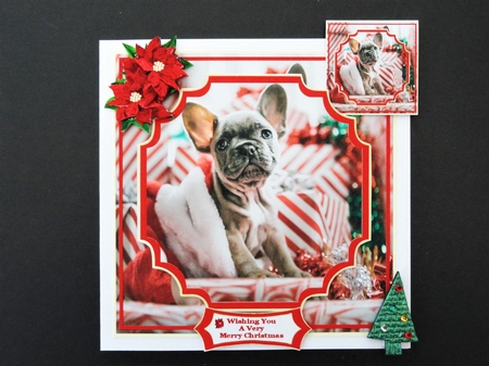 Christmas French Bulldog - 8x8 Mini Kit by Valerie Spowart