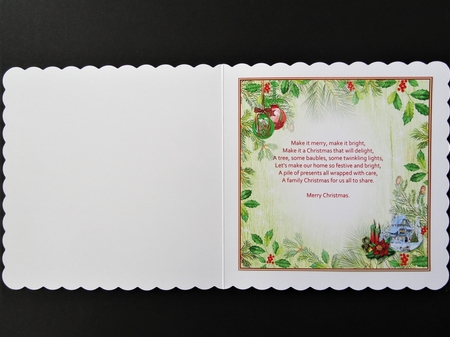 Home for Christmas Blank Insert  by Valerie Spowart