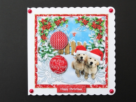 Happy Christmas Santa Dogs by Valerie Spowart