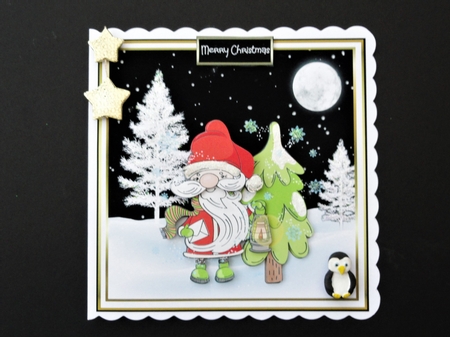 Santa off to post a letter 7x7 by Valerie Spowart
