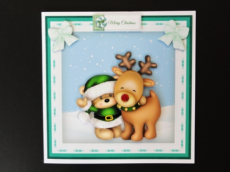 Bear And Reindeer Mini Kit 1 by Valerie Spowart