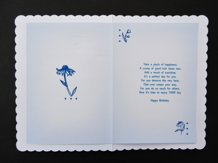 Floral Birthday Details 2 Insert by Valerie Spowart
