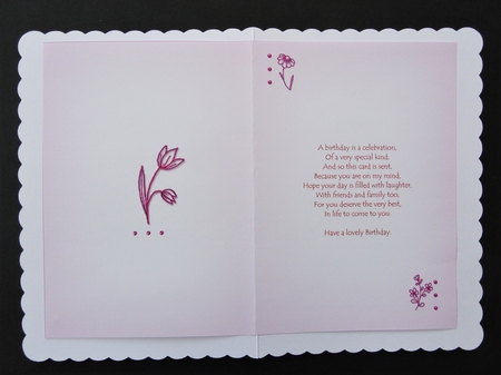 Floral Birthday Details 4 Insert by Valerie Spowart