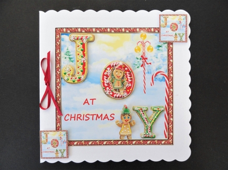 Gingerbread Christmas 1  approx. 6 x 6inches by Valerie Spowart