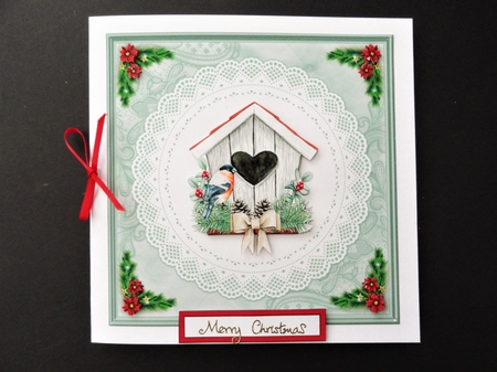 Lovely Watercolor Birdhouse Topper by Valerie Spowart