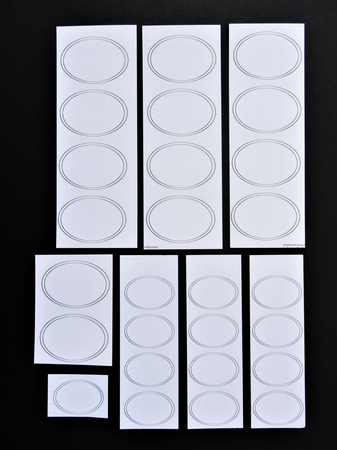 Silver Edged Oval Blank Greetings Tiles by Valerie Spowart