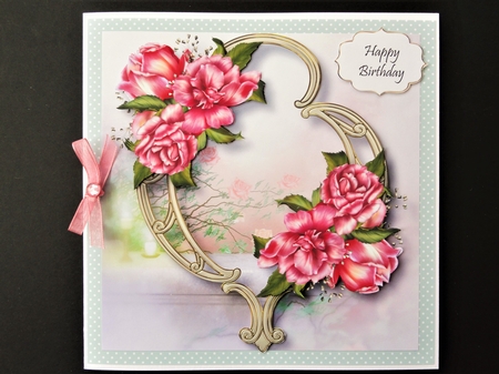Gorgeous Flowers On Golden Frame - Glory Roses by Valerie Spowart