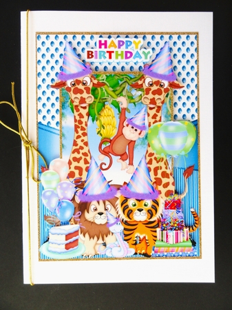 Large Birthday boy jungle topper by Valerie Spowart