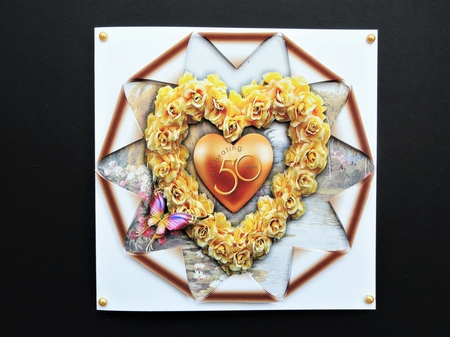 Petal Card - 50 Years by Valerie Spowart