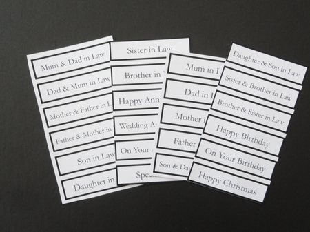 In Laws Sentiment Sheet 4 by Valerie Spowart