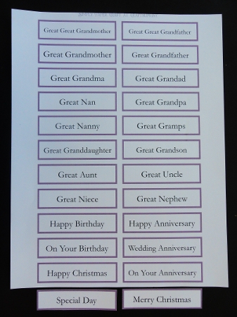 Great Relatives Sentiment Sheet 11 by Valerie Spowart