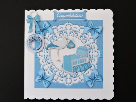 Baby Boy Quick Card #2 by Valerie Spowart