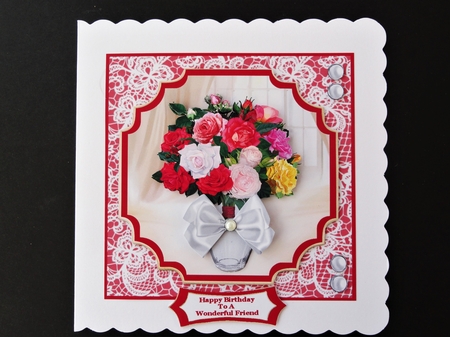 A Beautiful Vase Of Roses - 7x7 Mini Kit by Valerie Spowart