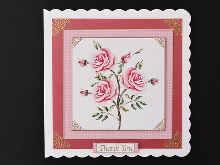 Lovely Wild Roses Birthday Or Mothers Day Or Get Well Topper by Valerie Spowart