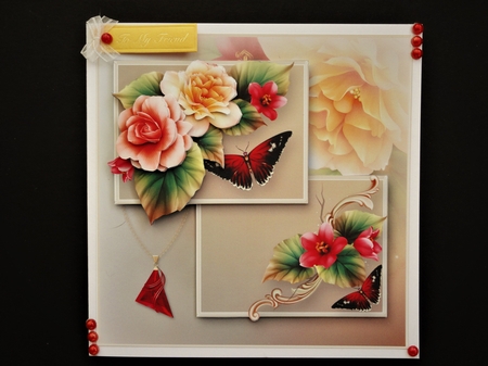 Beautiful Begonias - Layered Card Mini Kit by Valerie Spowart