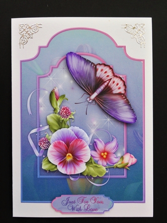 Summer Pansies - Shaped Card Front with Step-by-Step by Valerie Spowart