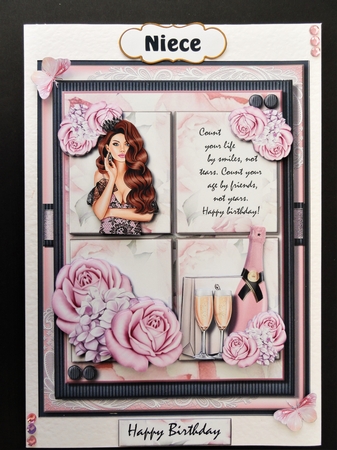 Fashion Square Birthday Girl  One  by Valerie Spowart
