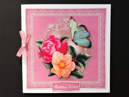 Simply Roses - Square Card Front with Step-by-Step by Valerie Spowart