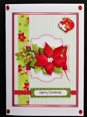 Red poinsettia A5 by Valerie Spowart
