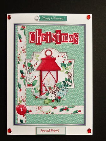 Christmas lantern 5x7 by Valerie Spowart