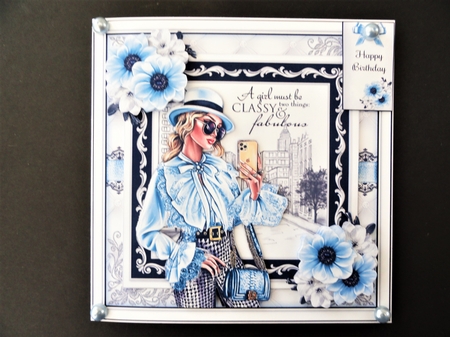 Fabulous In Blue 04 Mini Page Kit  by Valerie Spowart