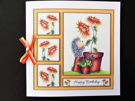 Cute Little Hedgehog Birthday Topper by Valerie Spowart
