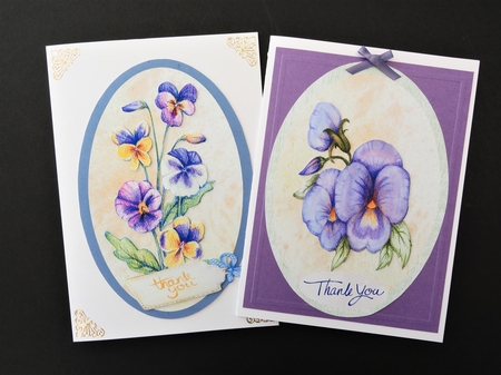 Thankyou  Pansies by Valerie Spowart