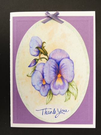 Thankyou  Pansies by Valerie Spowart