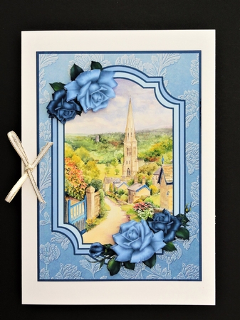Village Church with Roses by Valerie Spowart