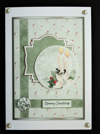 Holly and poinsettia A5 by Valerie Spowart