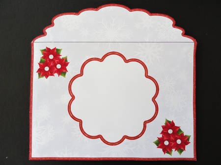Scalloped Shaped Pocket Card Christmas #1 by Valerie Spowart