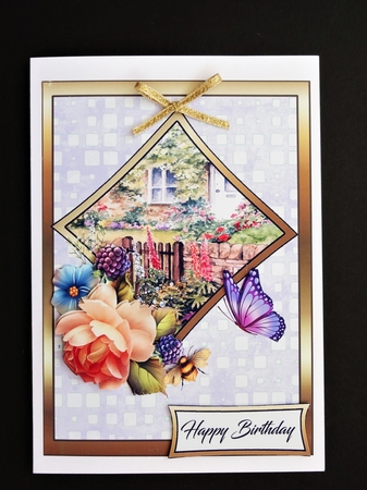 Rose Cottage Card front by Valerie Spowart