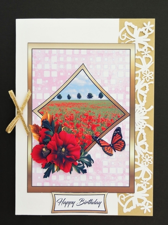 Poppy field Card front by Valerie Spowart